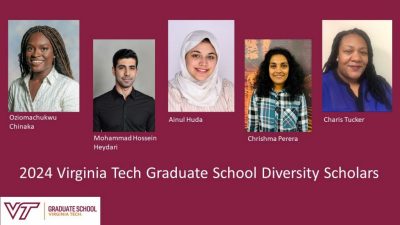 Five Graduate School Diversity Scholars will share their work during Graduate Education Week