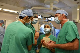 Students Neuroscience in operating room at Carilion Clinic