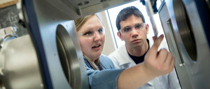 Graduate students working in Lab